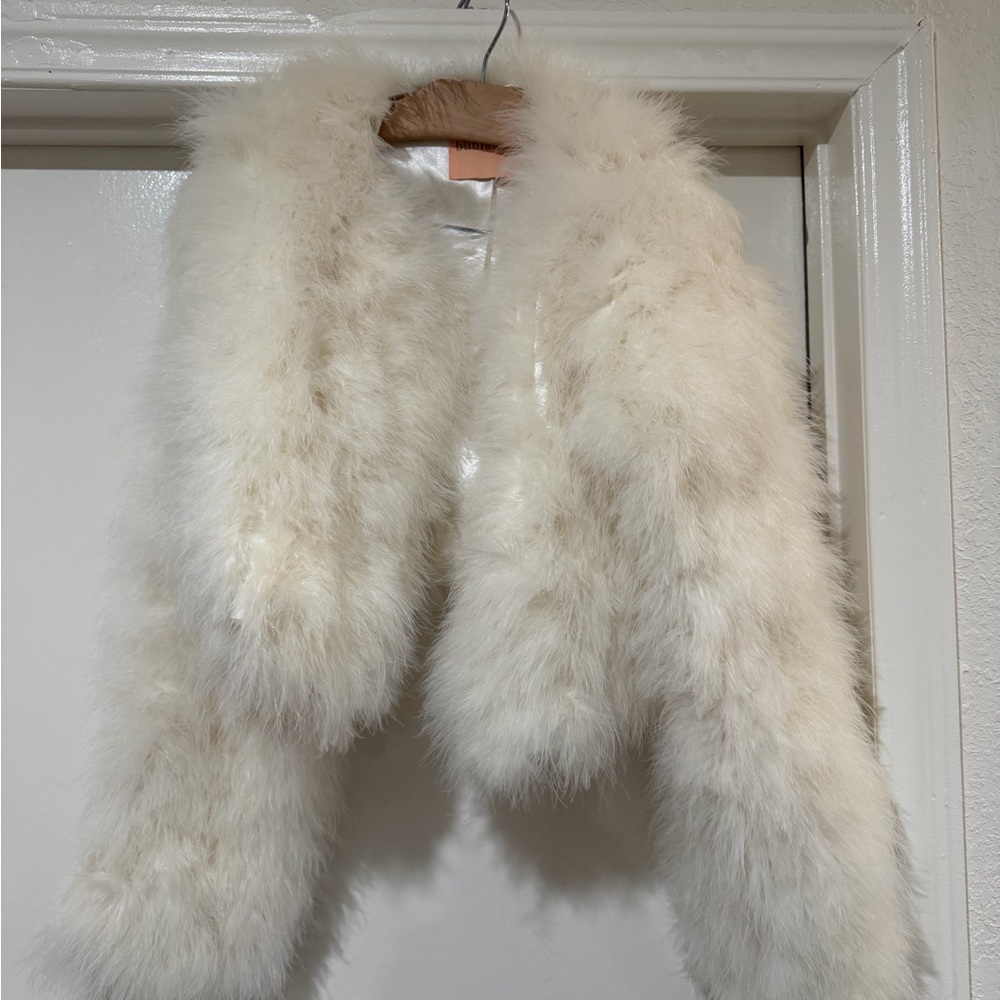 Bubishluxe Cream Teddy Jacket. Size small/medium